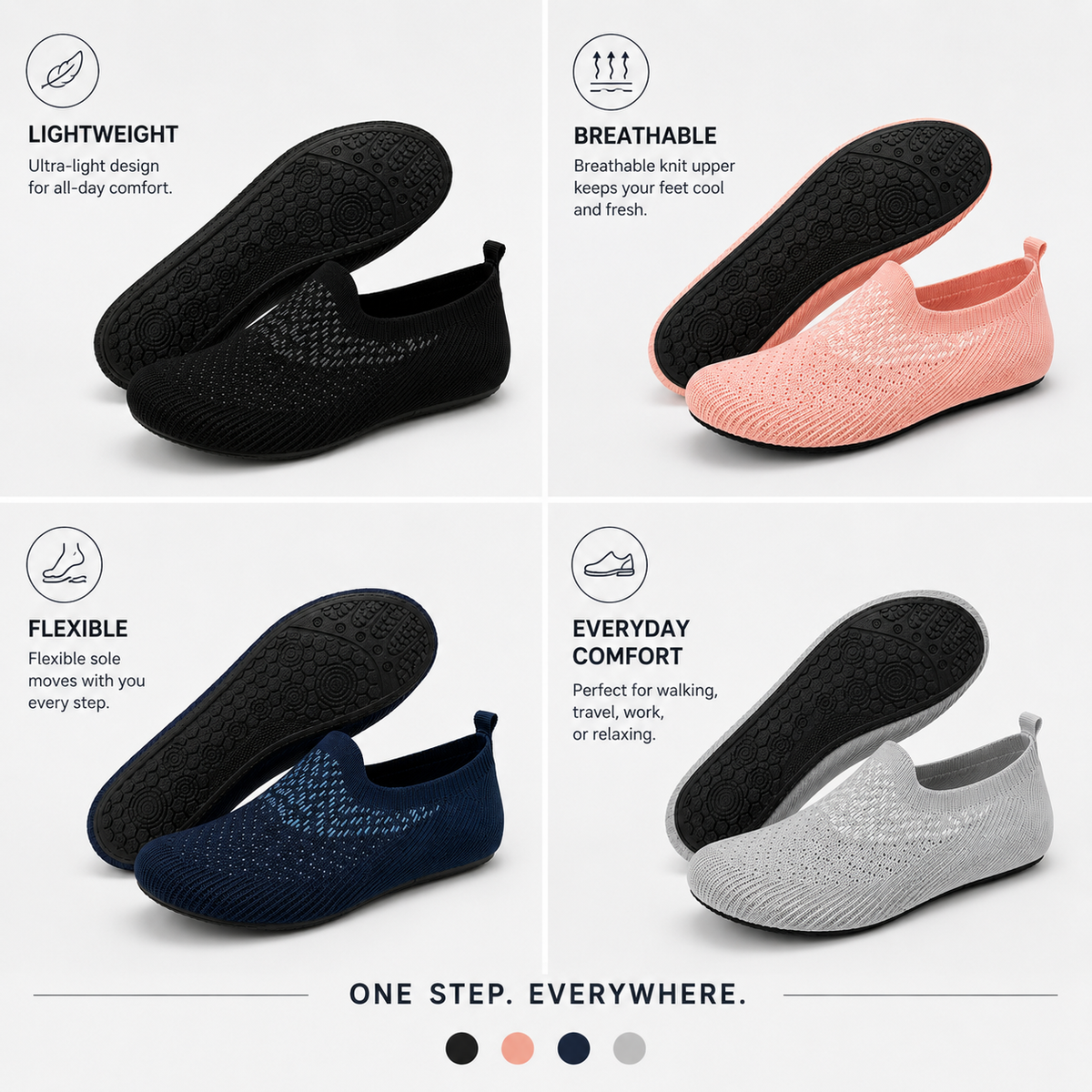 Barefoot sportieve instap-wandelschoenen