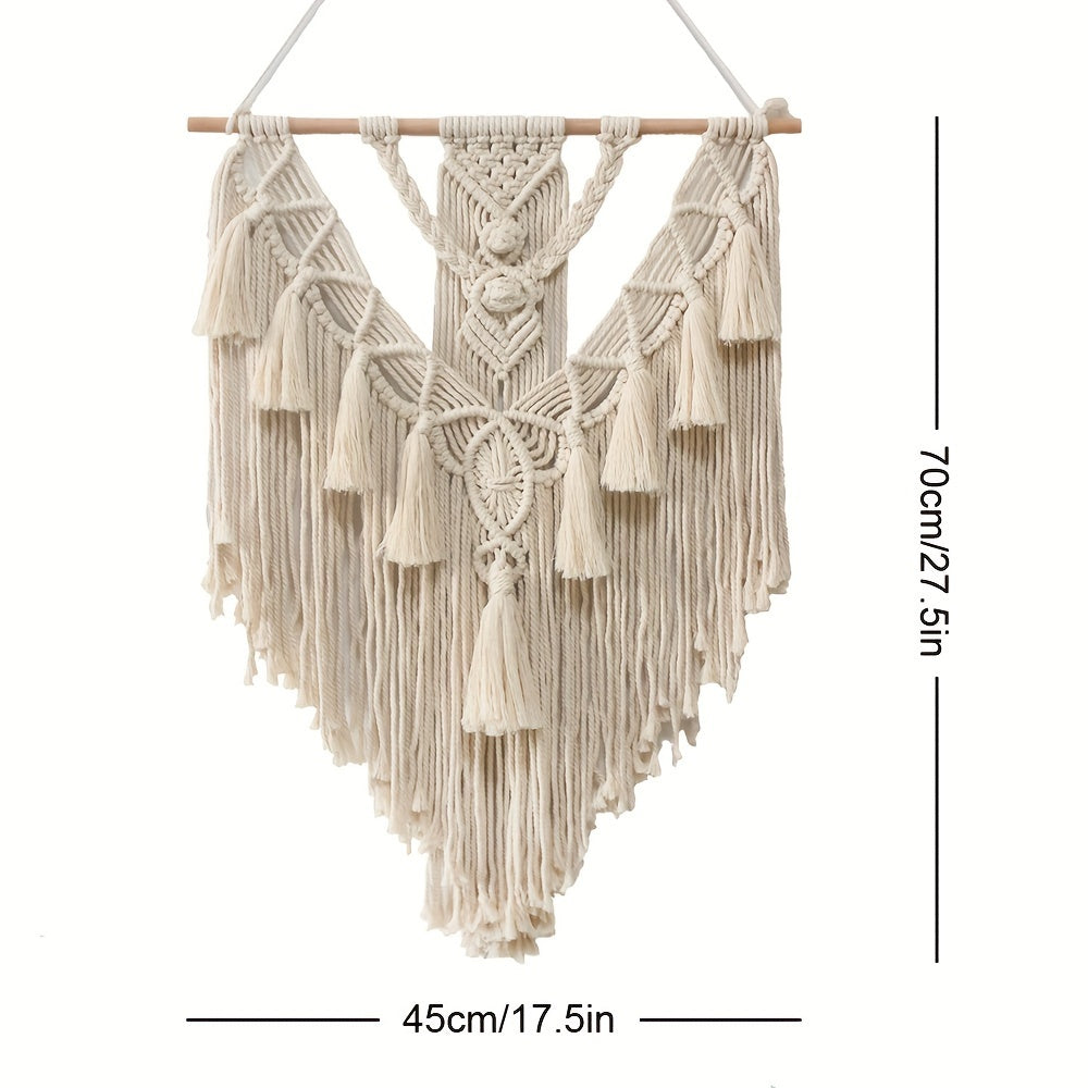Boho macramé wanddecoratie | Handgeweven wandkleed