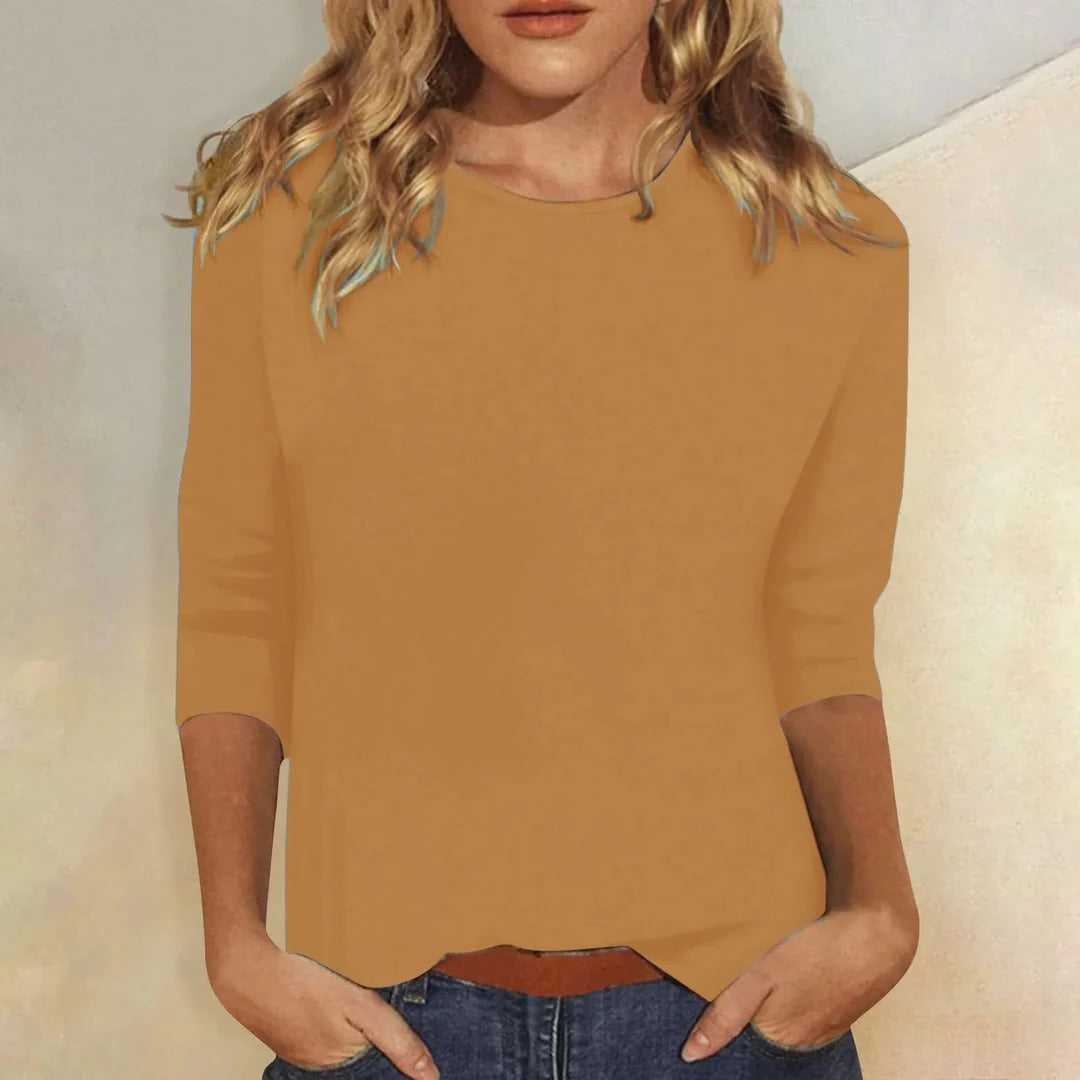 Dames-T-shirt met 3/4-mouwen