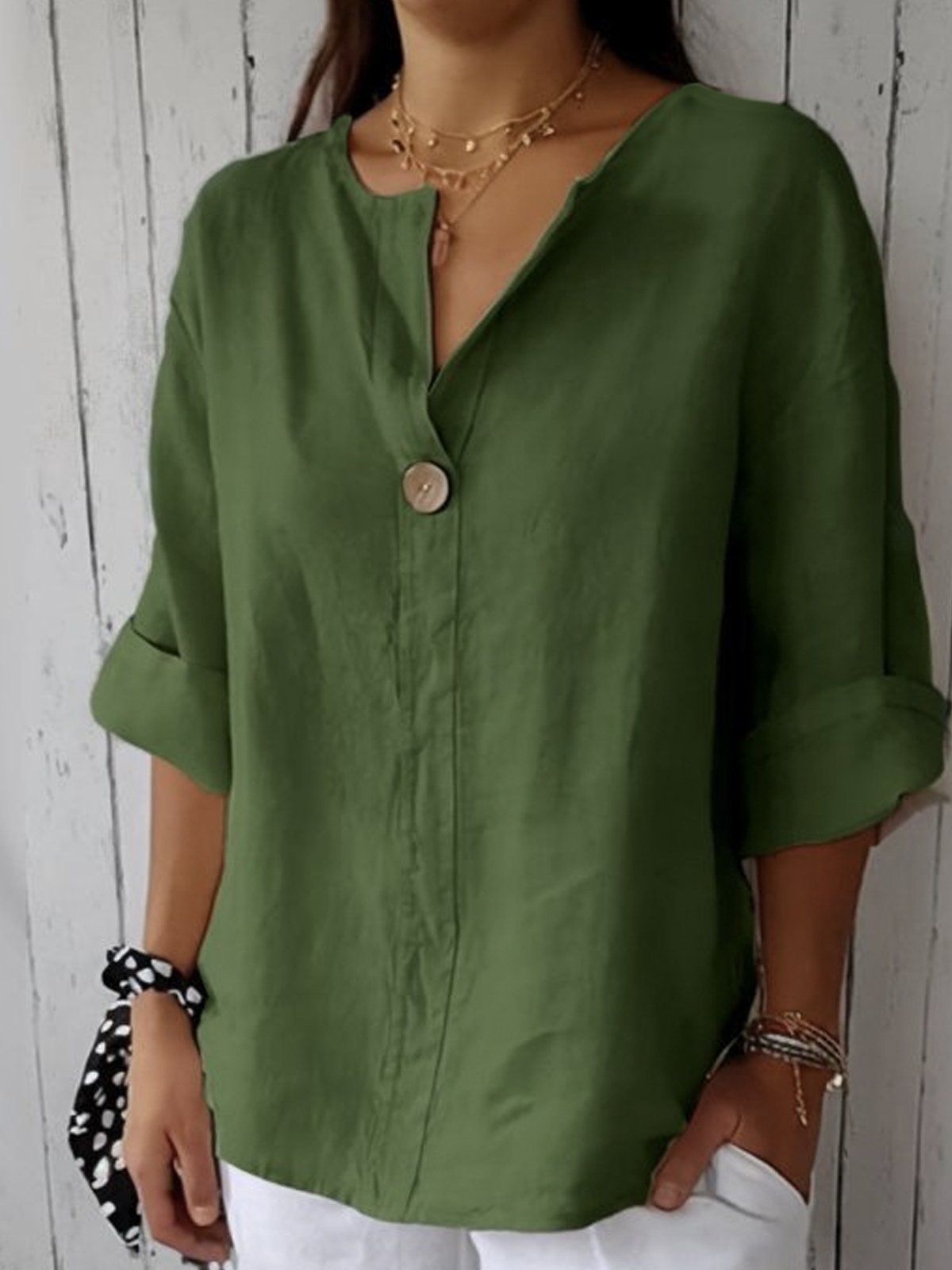 Damesblouse met knoopsluiting