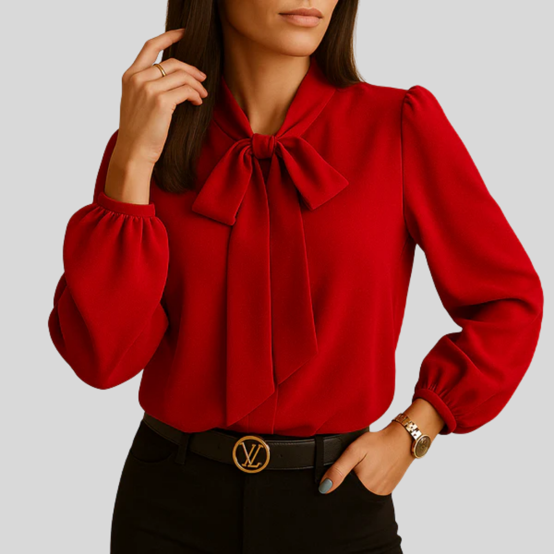 Damesblouse met lintdetail