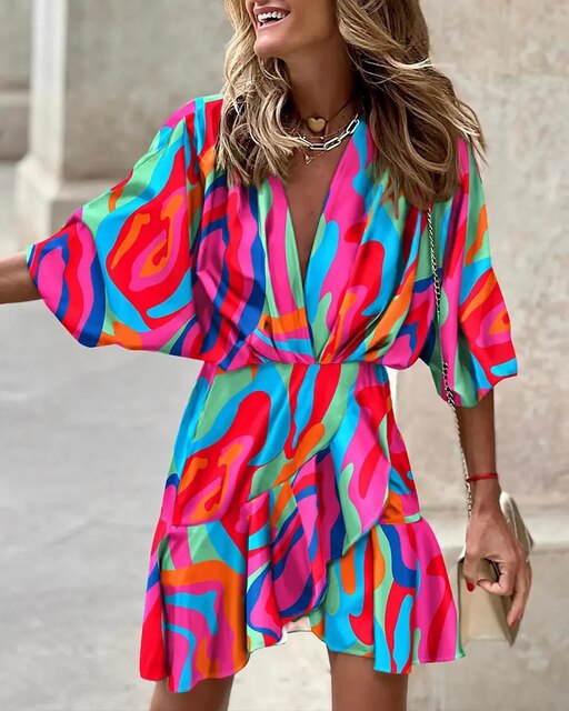 Damesjurk in boho-stijl, herfsteditie