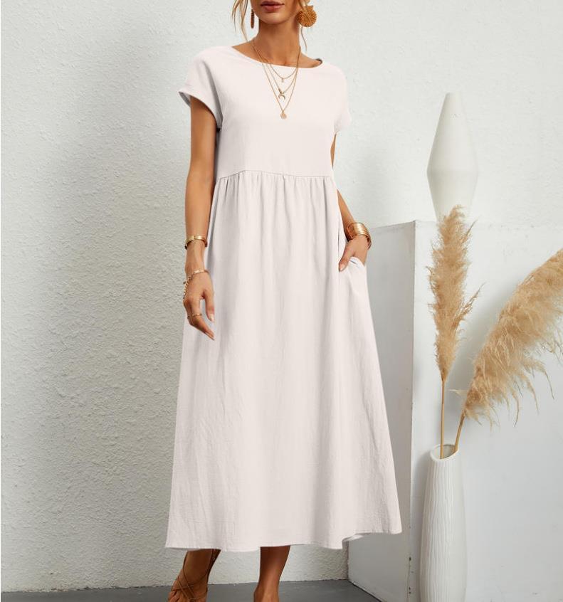 Elegante midi-jurk met losse pasvorm