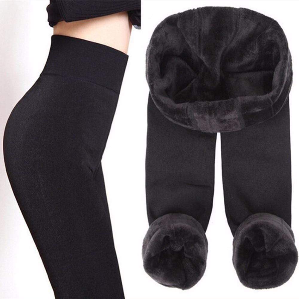Fleece winterlegging – Thermolegging voor dames, gevoerd met hoge taille, warm & elastisch, 8 kleuren