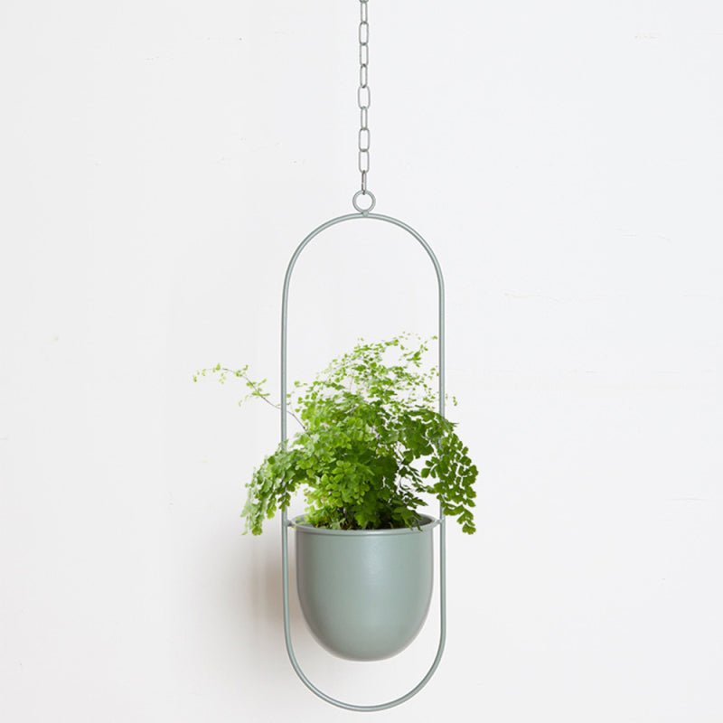 Hangpot – Elegante metalen plantenpot voor binnen en buiten met ketting