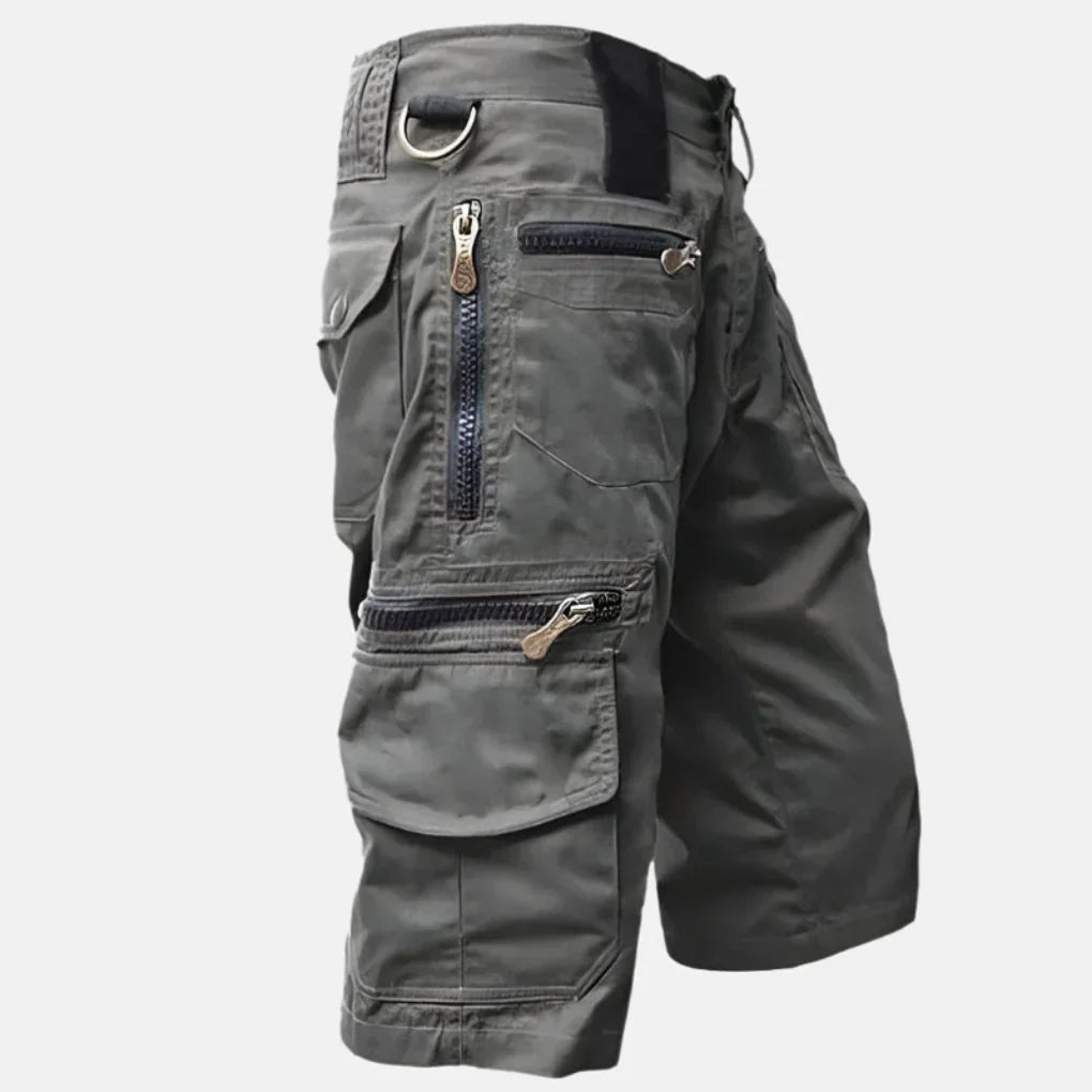 Knielange utility cargo bermuda voor heren