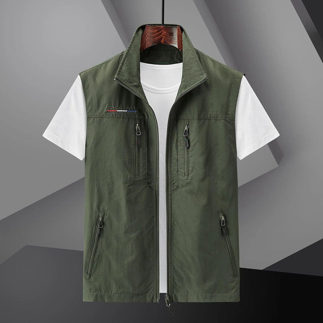 Lichtgewicht outdoor bodywarmer voor heren met meerdere zakken