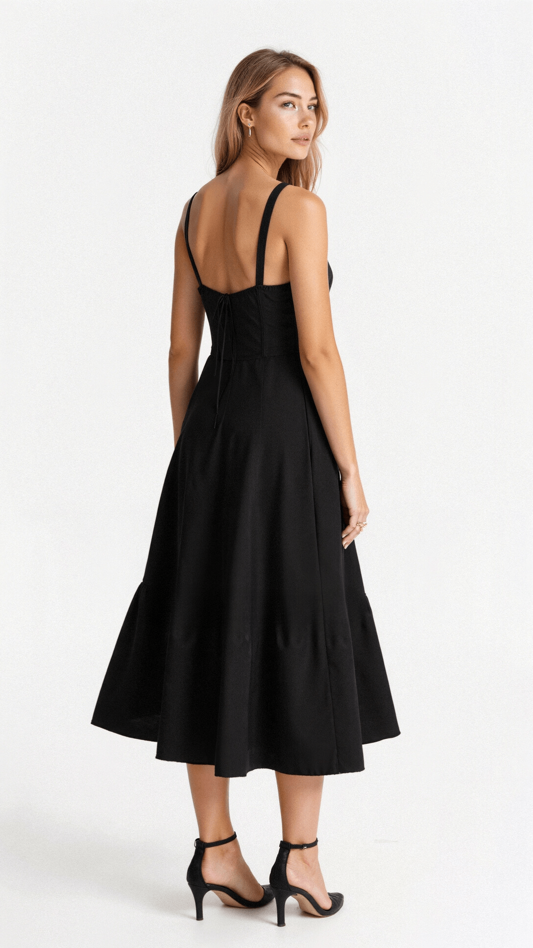 Midi-jurk voor dames – Korsetdesign voor een gevormd silhouet en een elegante look