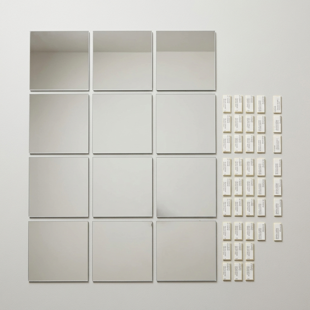 Onbreekbare spiegeltegels voor aan de muur