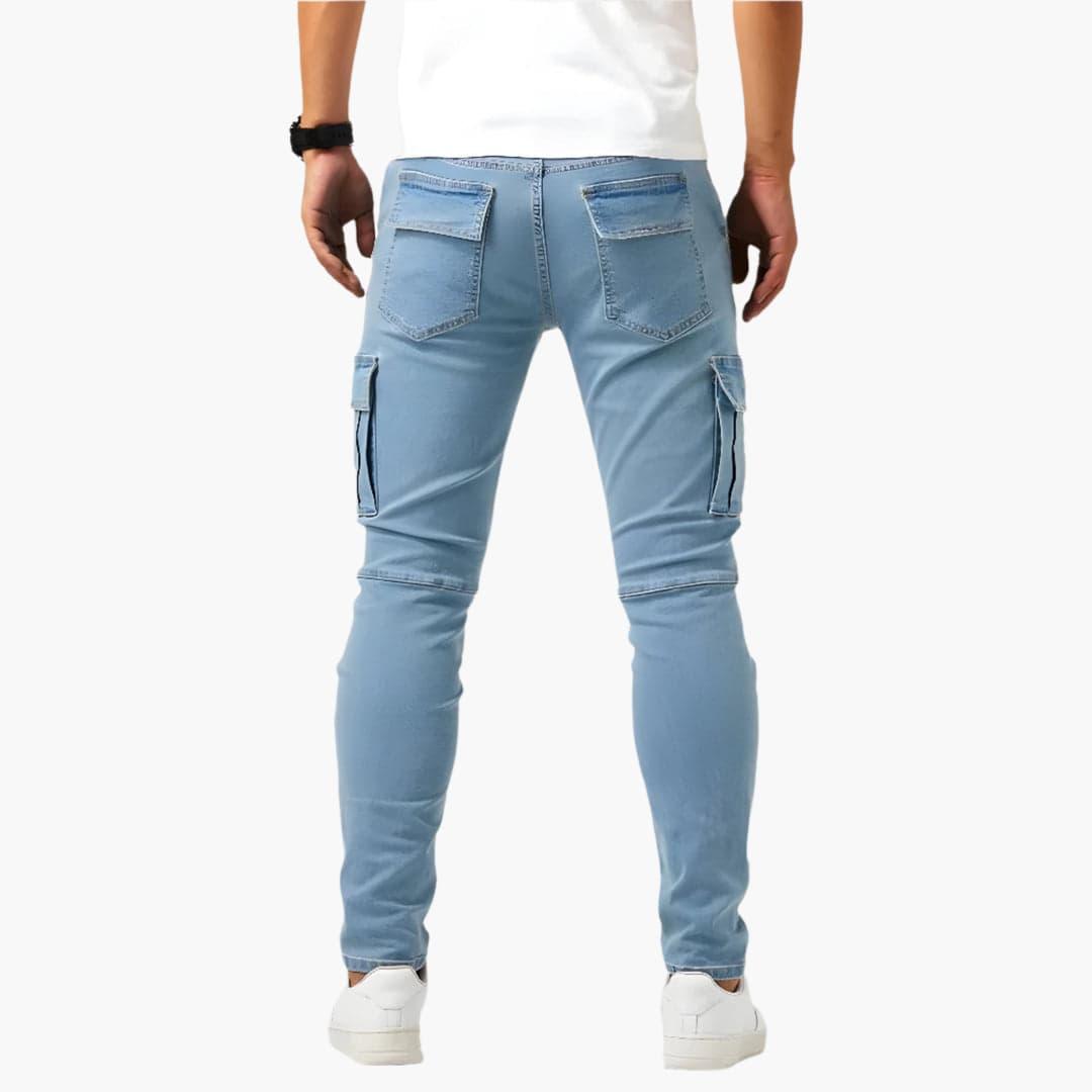 Slim fit cargobroek voor heren