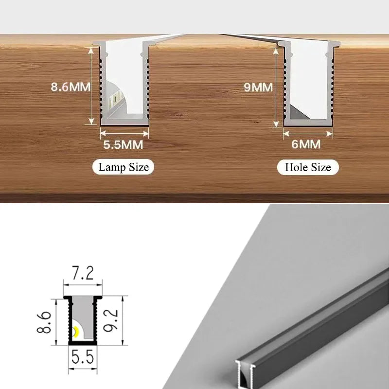 Ultradunne led-onderbouwlichtstrips – aanpasbare lengte, energie-efficiënt en ideaal voor keuken- en woonkamerverlichting
