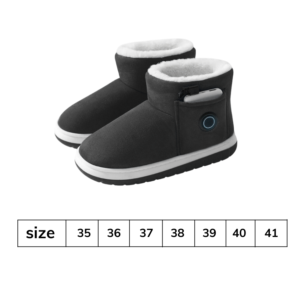 Verwarmbare winterschoenen met grafeen, instelbare temperatuur en oplaadbare batterij
