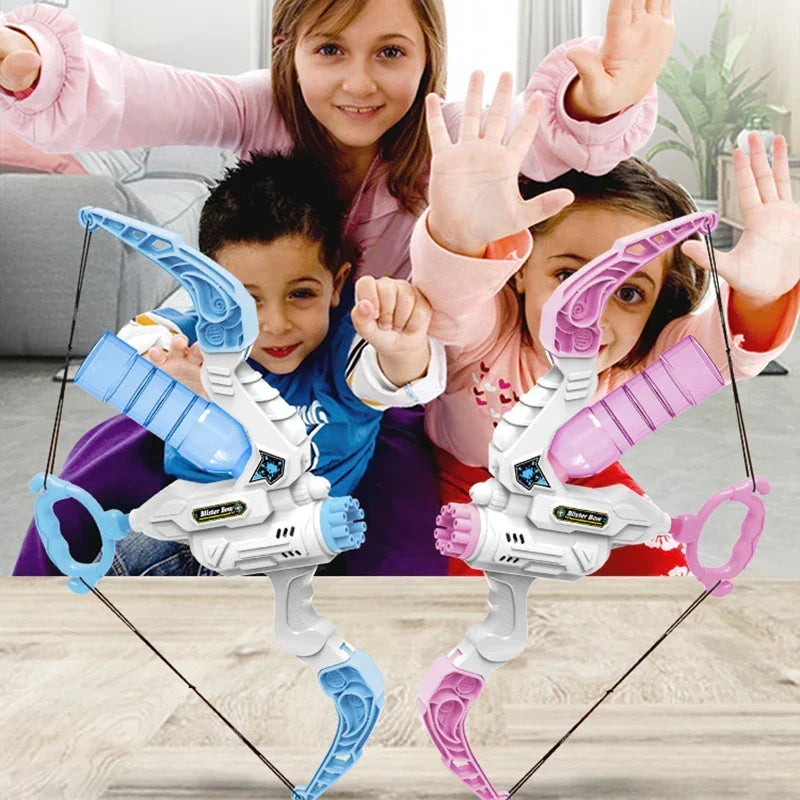 2-In-1 Bellenblaasmachine en Waterpistool Boog Speelgoed voor Kinderen - Buiten