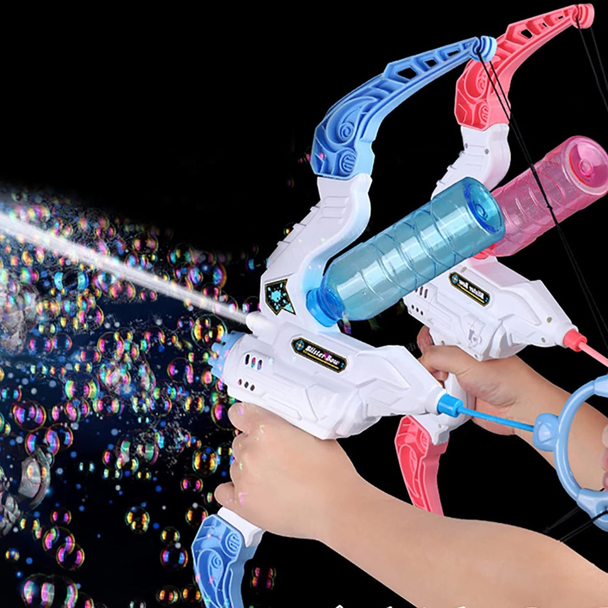 2-In-1 Bellenblaasmachine en Waterpistool Boog Speelgoed voor Kinderen - Buiten