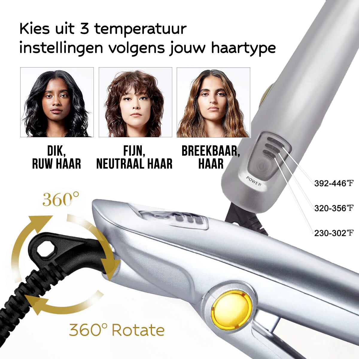 2-In-1 Haarstyler – Veelzijdige Krultang en Stijltang
