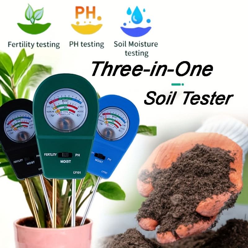 3-In-1 bodemtester voor vocht, voedingsstoffengehalte en pH-waarde voor gezonde planten