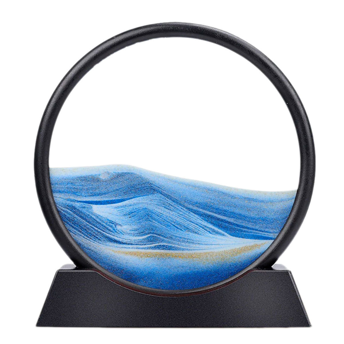 3D zandloper met landschap