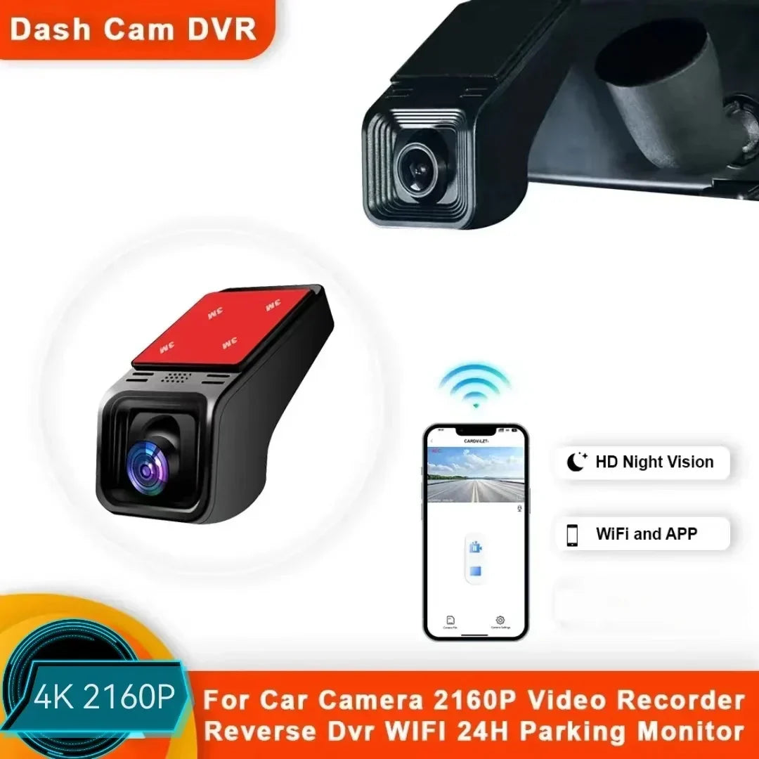 4K wifi dashcam voor de auto met GPS en dual camera