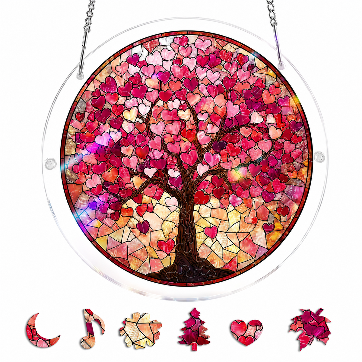 Acryl Zonnevanger Puzzel Decoratie met Magisch Regenboogeffect