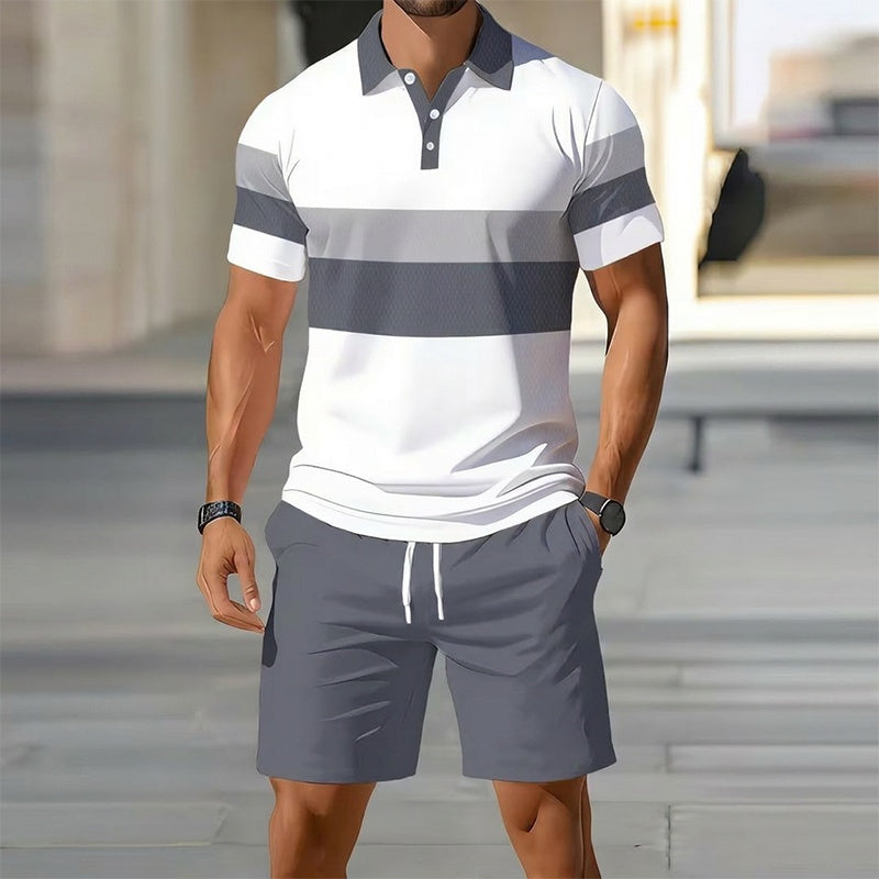 Ademende casual zomerset van shirt en shorts