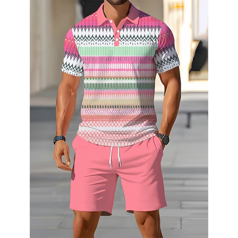 Ademende casual zomerset van shirt en shorts