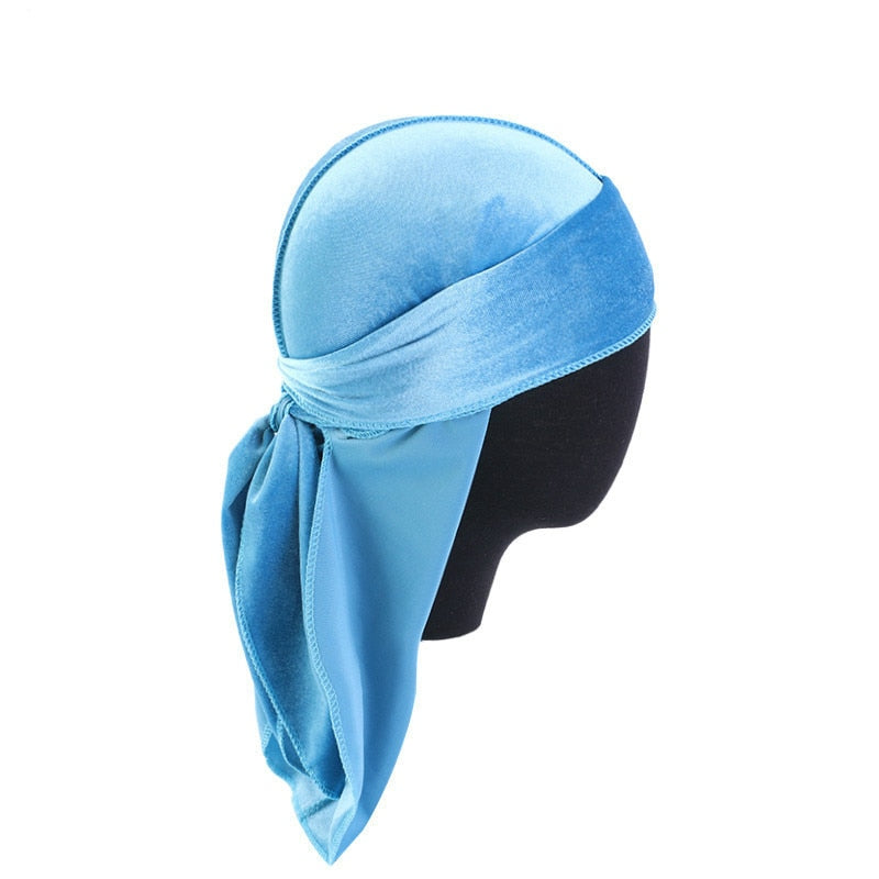 Ademende fluwelen durag