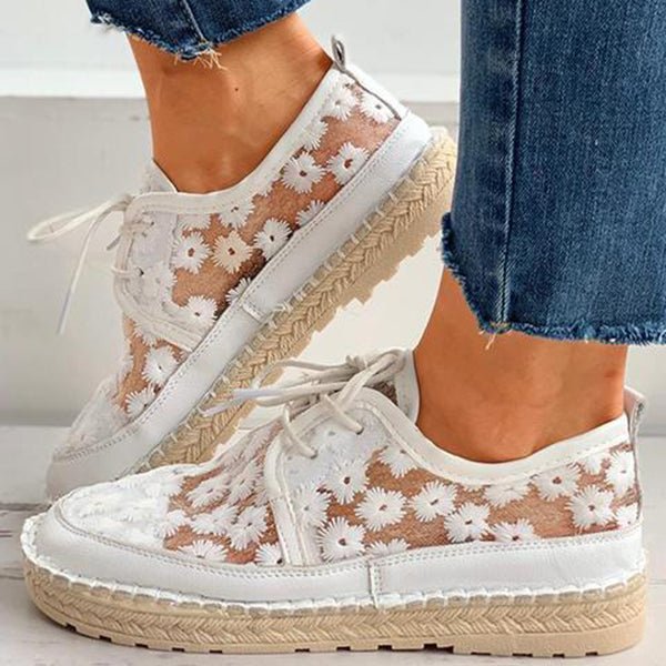 Ademende orthopedische schoenen met herfstpatroon