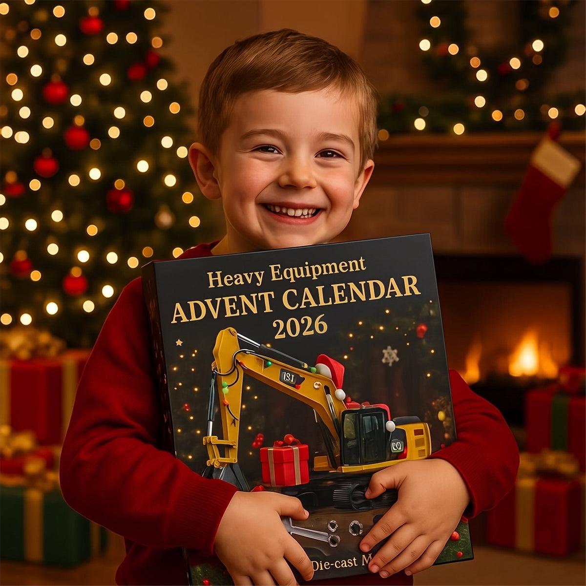 Adventskalender met bouwmachines 2026