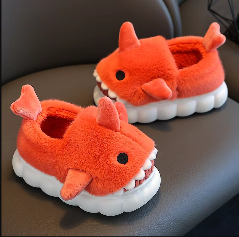 Antislip kinderpantoffels met haai