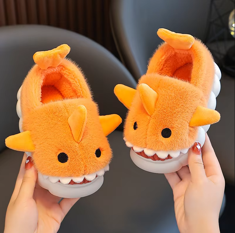 Antislip kinderpantoffels met haai