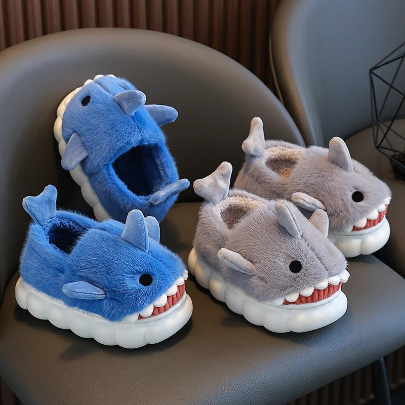 Antislip kinderpantoffels met haai