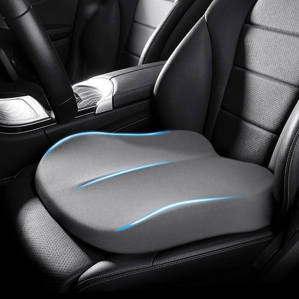 Auto-Ophoogkussen – Traagschuim Stoelverhoger voor Extra Hoogte & Rijcomfort