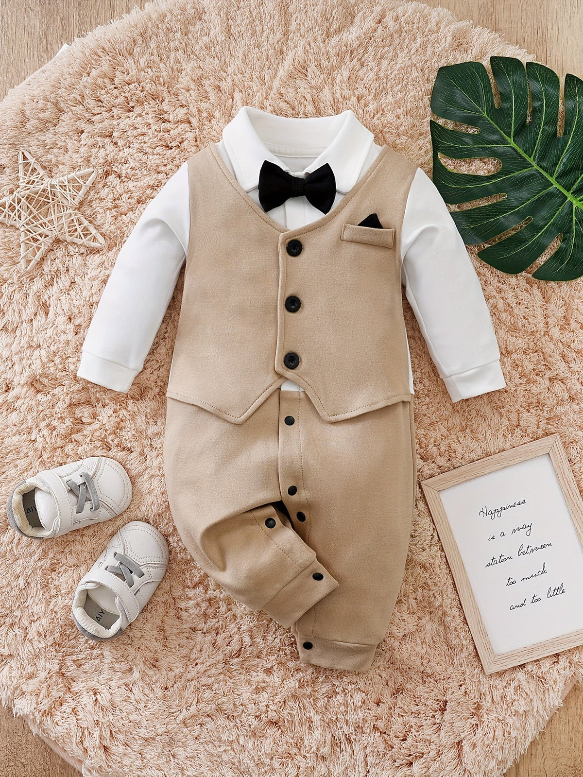 Babyromper met vlinderdas