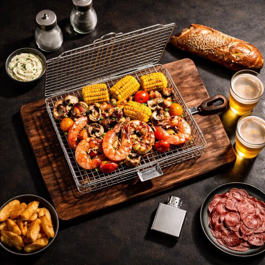 BBQ Grillmand | Roestvrij Staal | Gelijkmatige Warmteverdeling