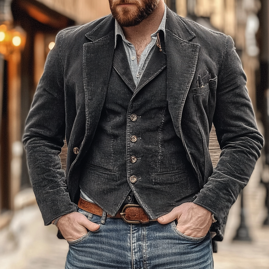 Blazer en gilet van kasjmier