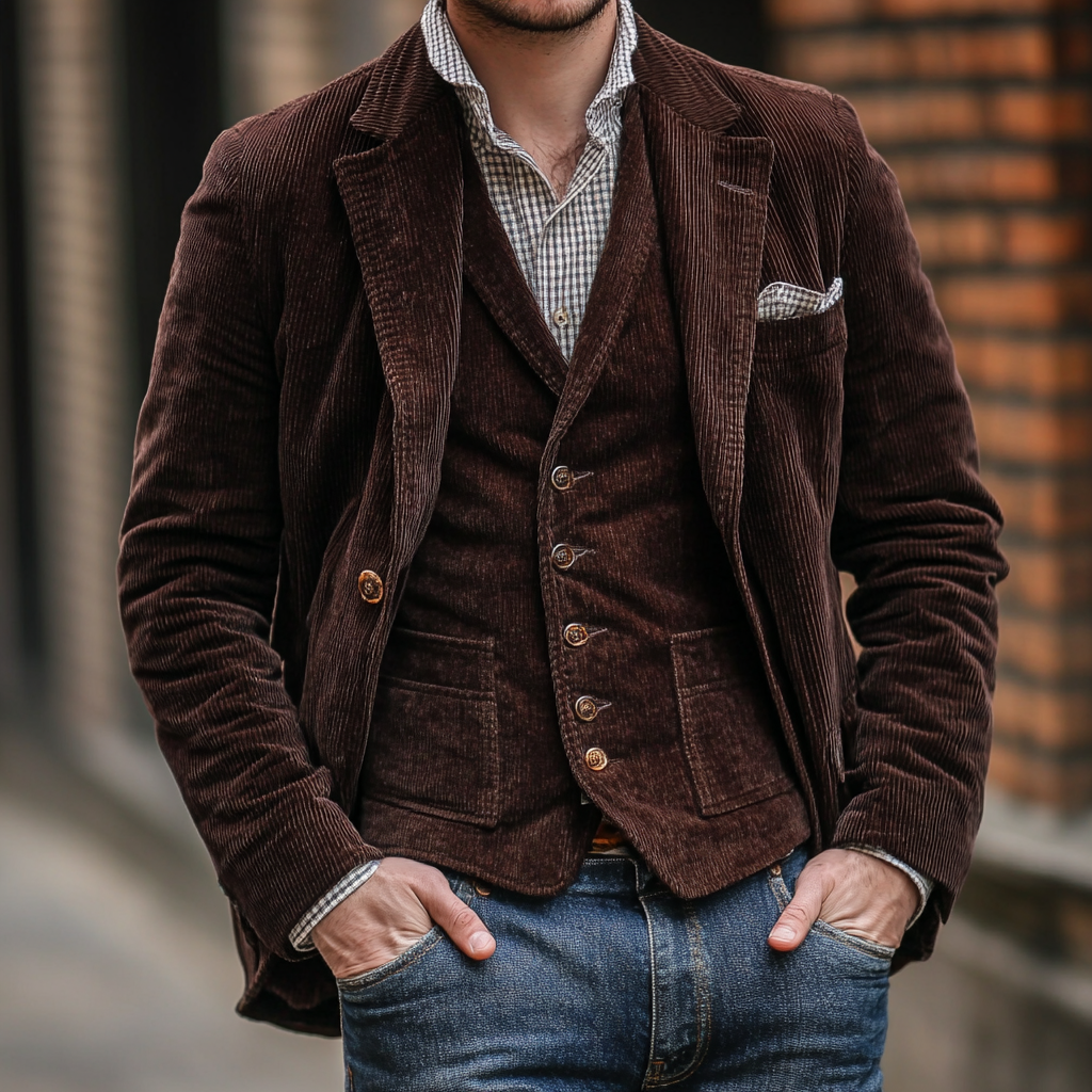 Blazer en gilet van kasjmier