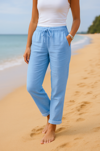 Broek met elastische tailleband