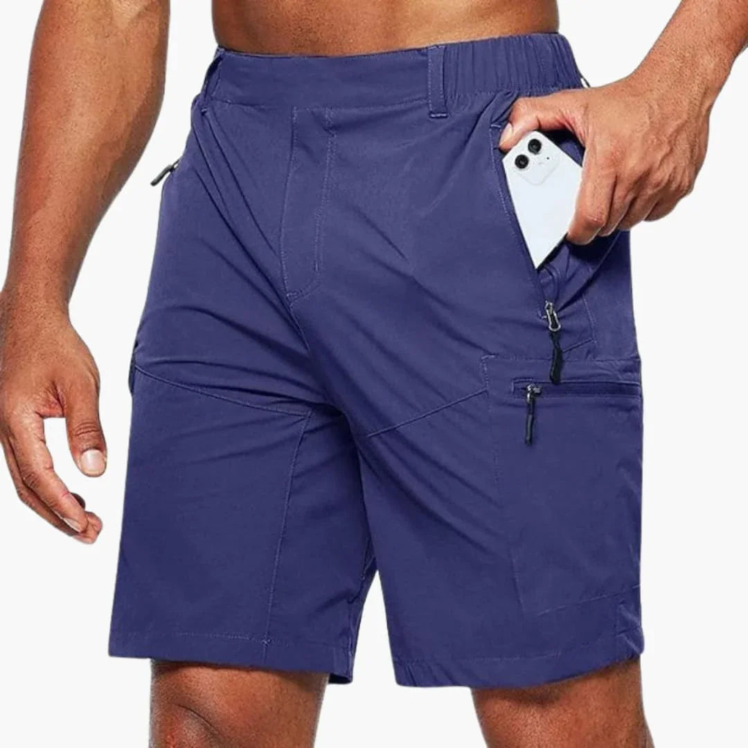 Cargoshorts voor heren van ripstopmateriaal met ritszakken