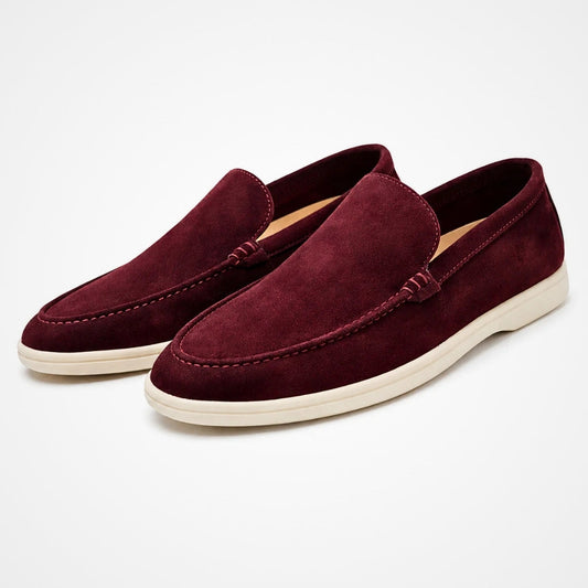 Casual loafers met suède-look