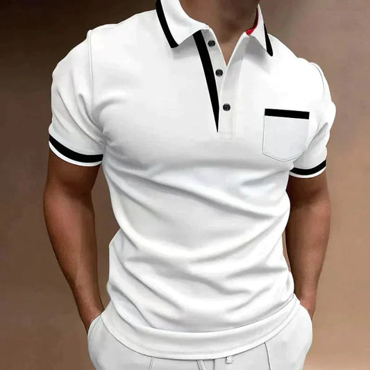 Comfortabel klassiek poloshirt met borstzak