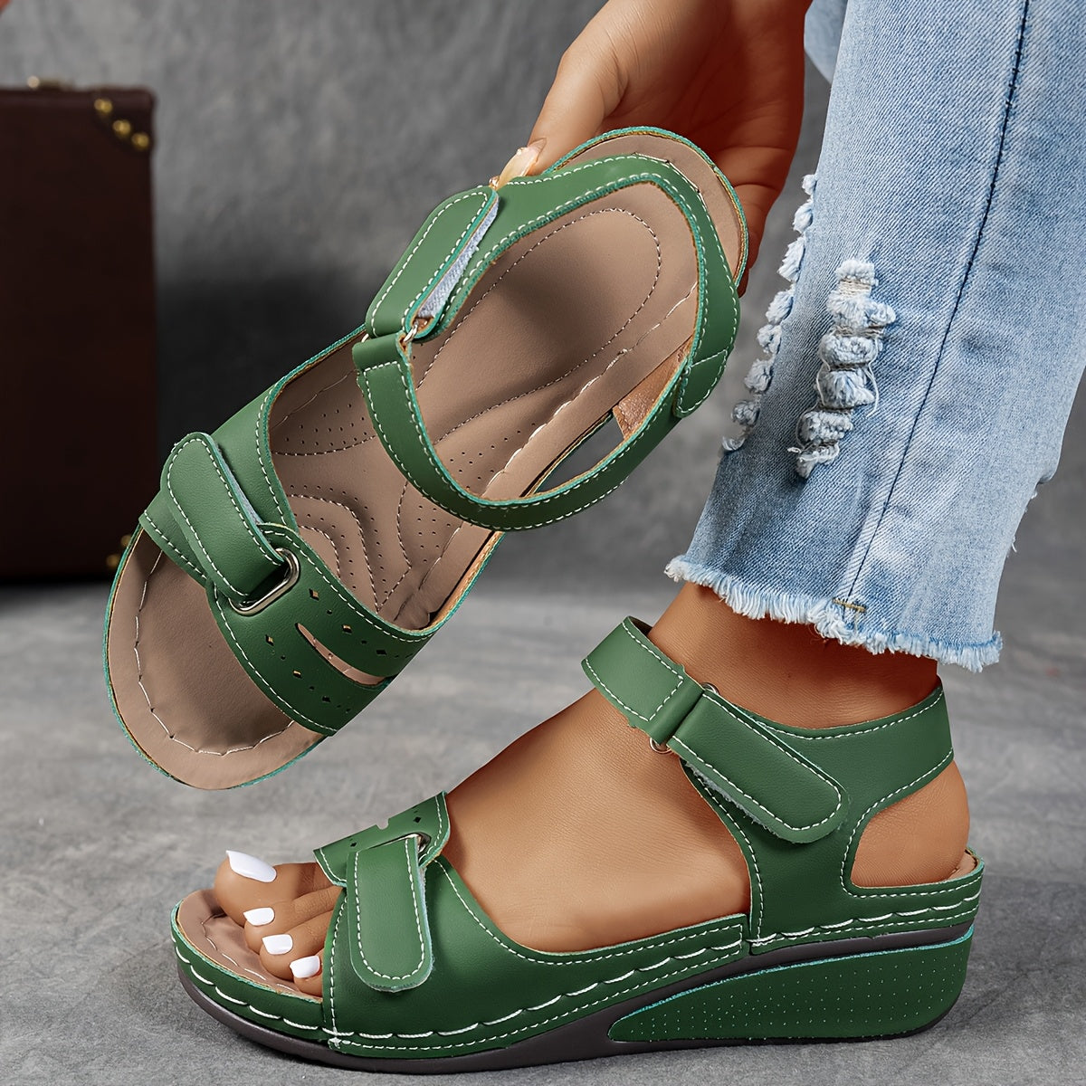 Comfortabele dames sandalen met verstelbare bandjes en dempende binnenzolen