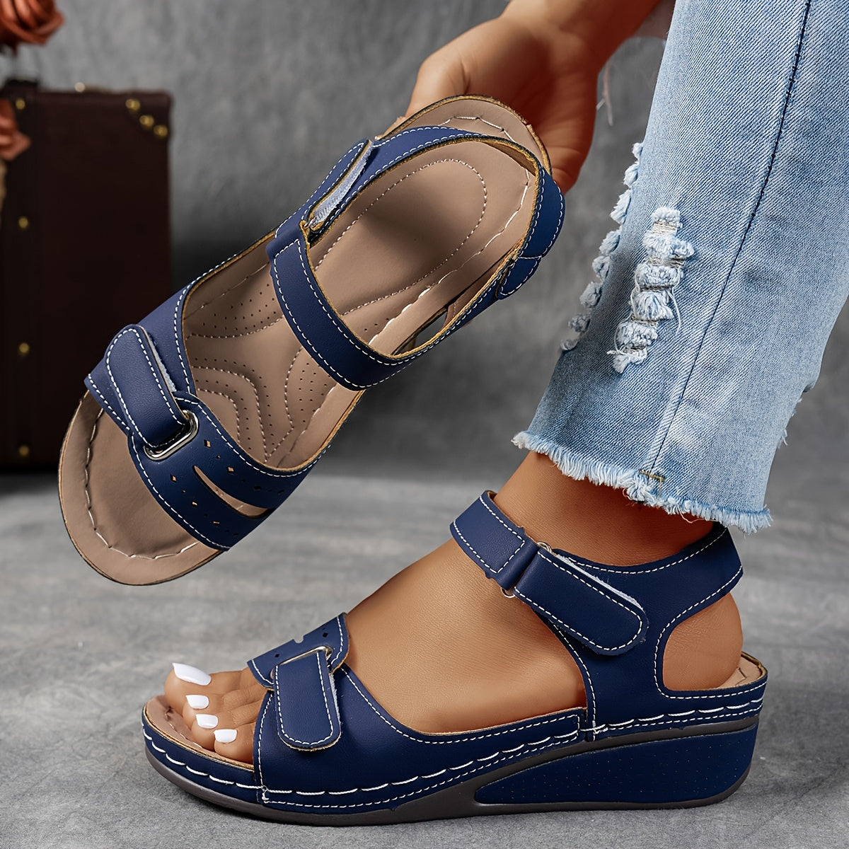Comfortabele dames sandalen met verstelbare bandjes en dempende binnenzolen