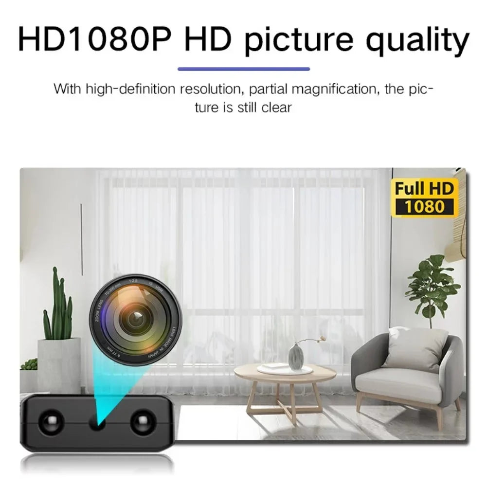 Compacte Micro HD Wifi-camera met Audio en Nachtzicht