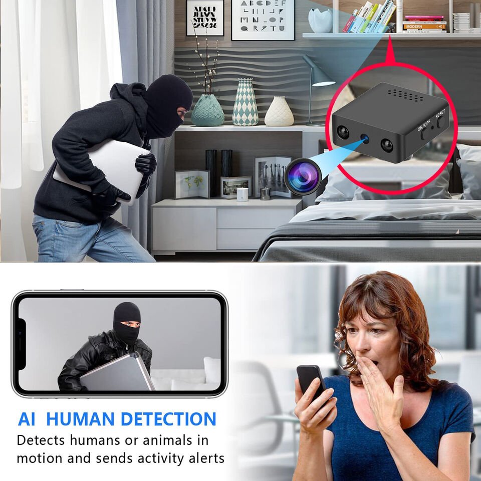 Compacte Micro HD Wifi-camera met Audio en Nachtzicht