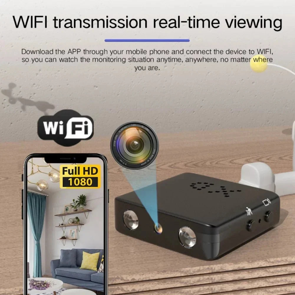 Compacte Micro HD Wifi-camera met Audio en Nachtzicht