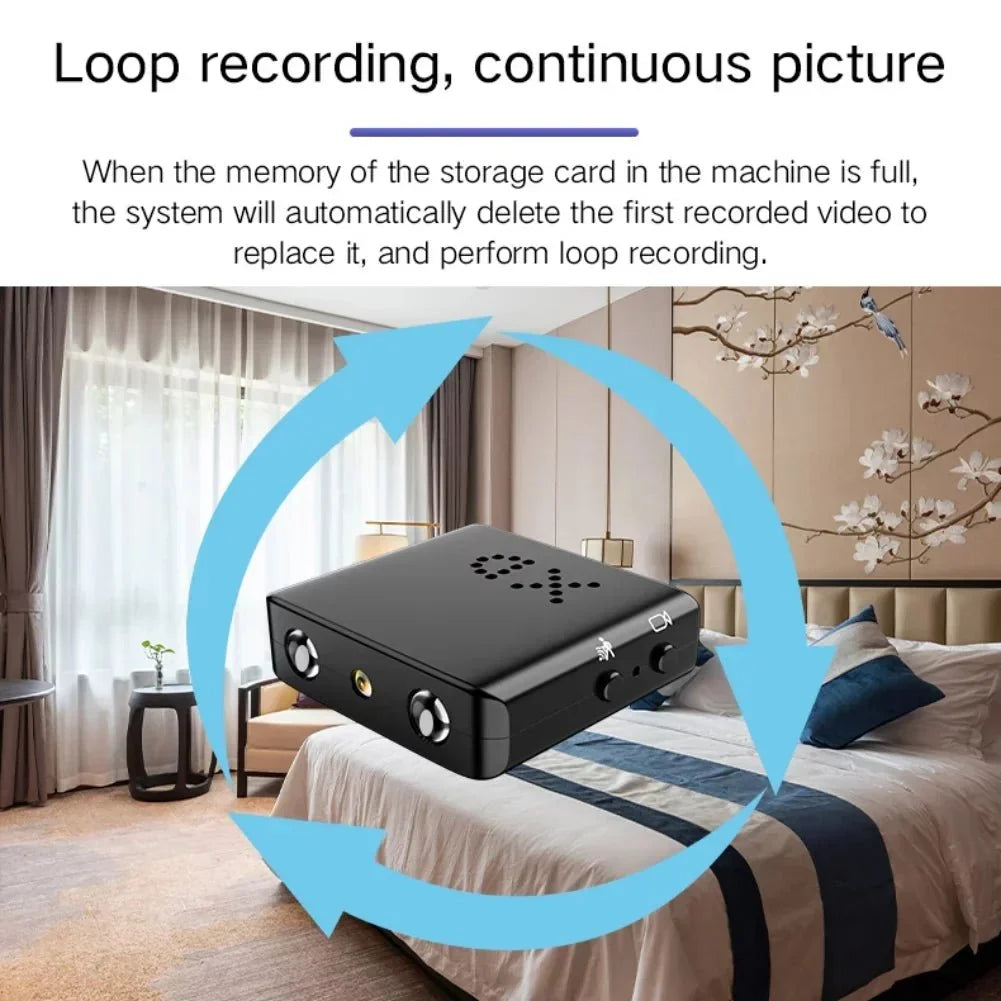 Compacte Micro HD Wifi-camera met Audio en Nachtzicht