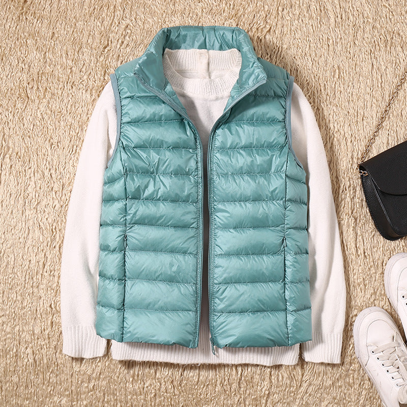 Dames Donsbodywarmer – Ultralichte Winddichte Bodywarmer met Katoenen Voering