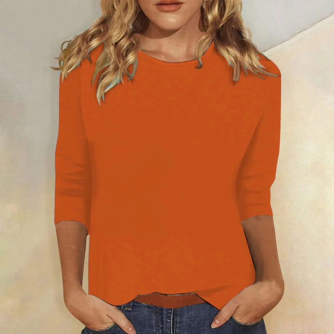 Dames-T-shirt met 3/4-mouwen