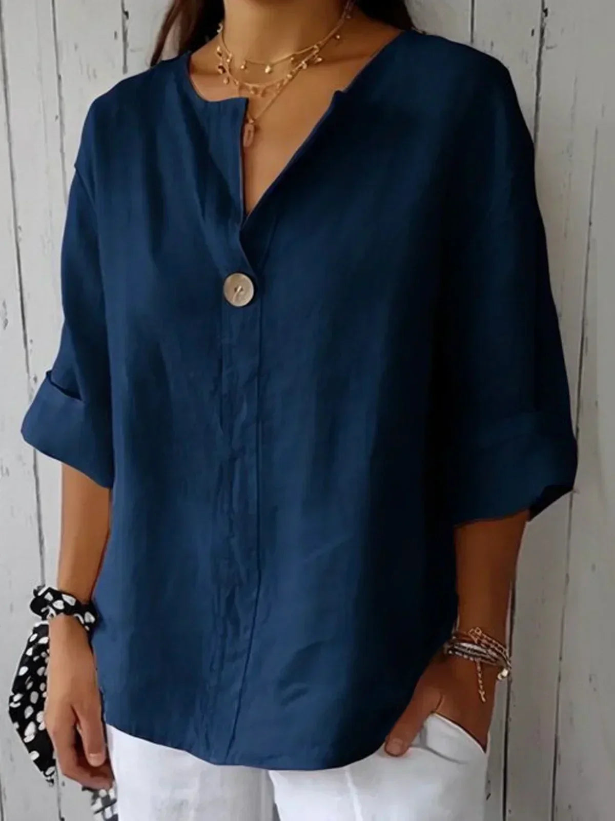 Damesblouse met knoopsluiting