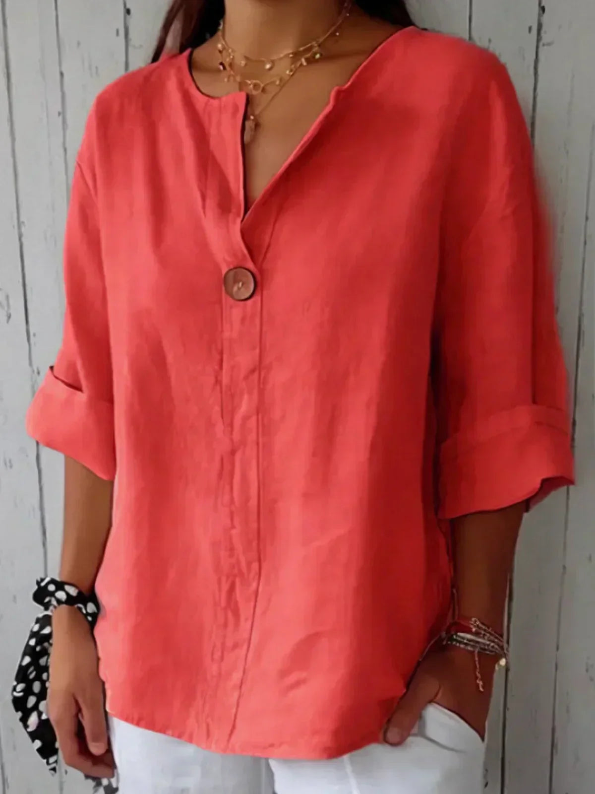 Damesblouse met knoopsluiting